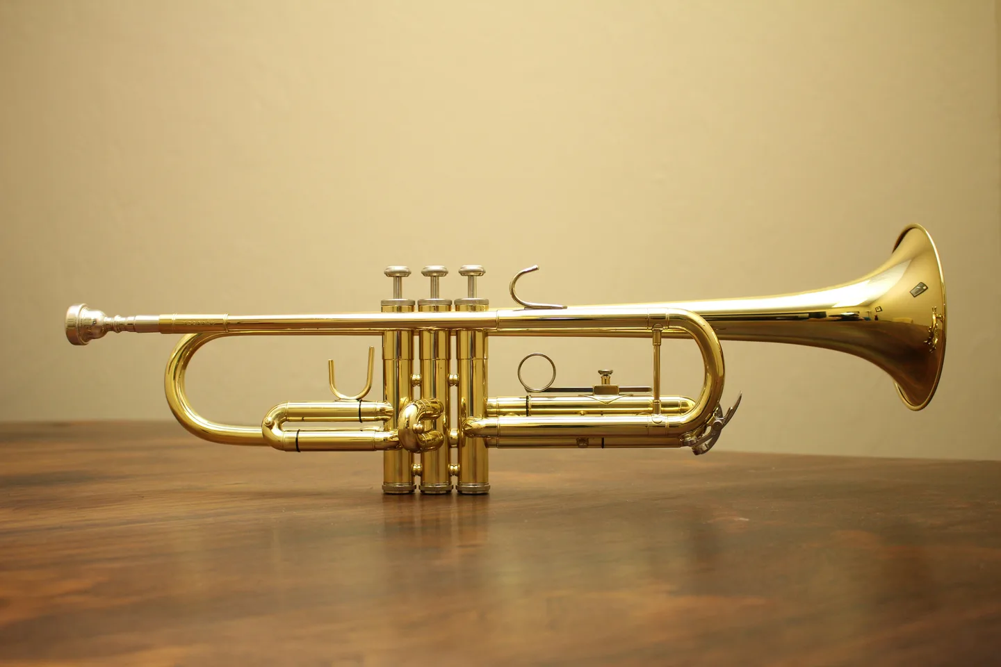 Brass and woodwind instruments including trumpet and saxophone